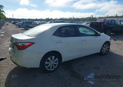 2015 Toyota Corolla Le from USA, damaged, VIN 2T1BURHE3FC396019